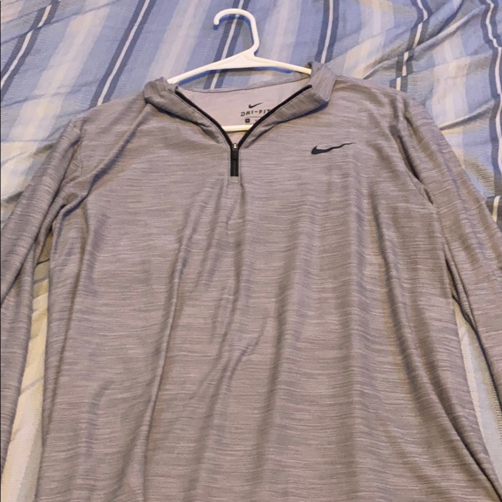 Gray Nike long sleeve quarter zip